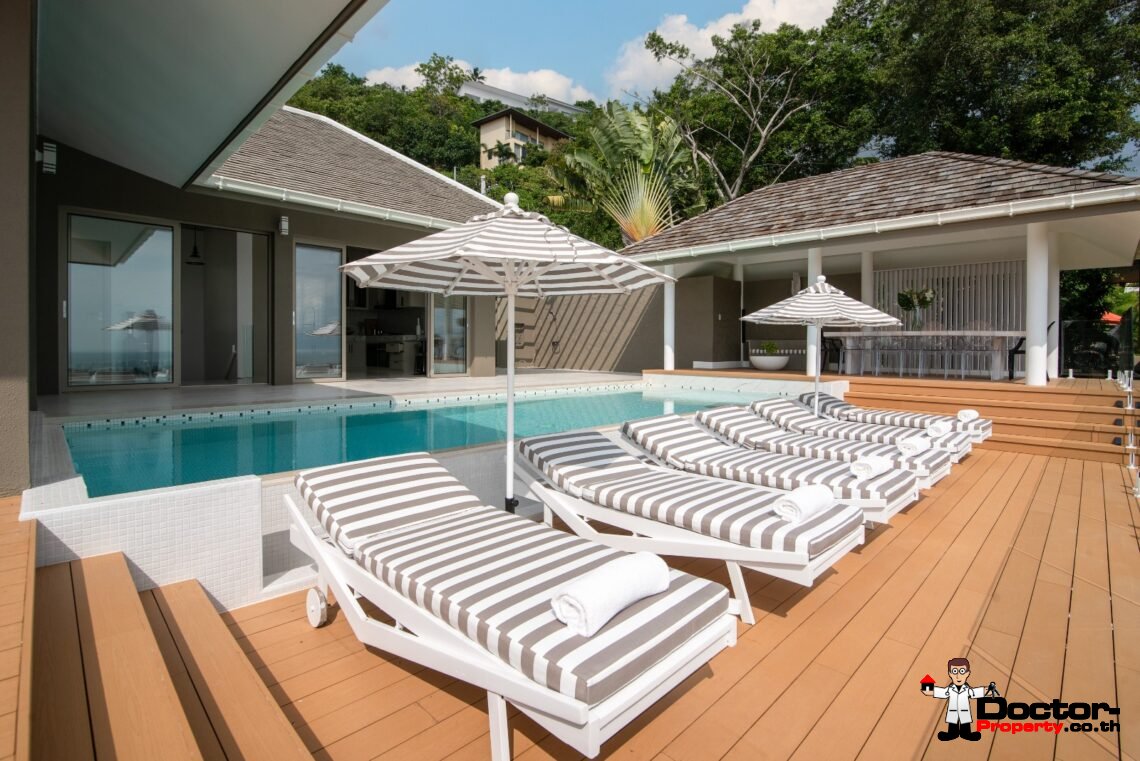 5 Bedroom Sea View Villa – Bophut, Koh Samui – For Sale